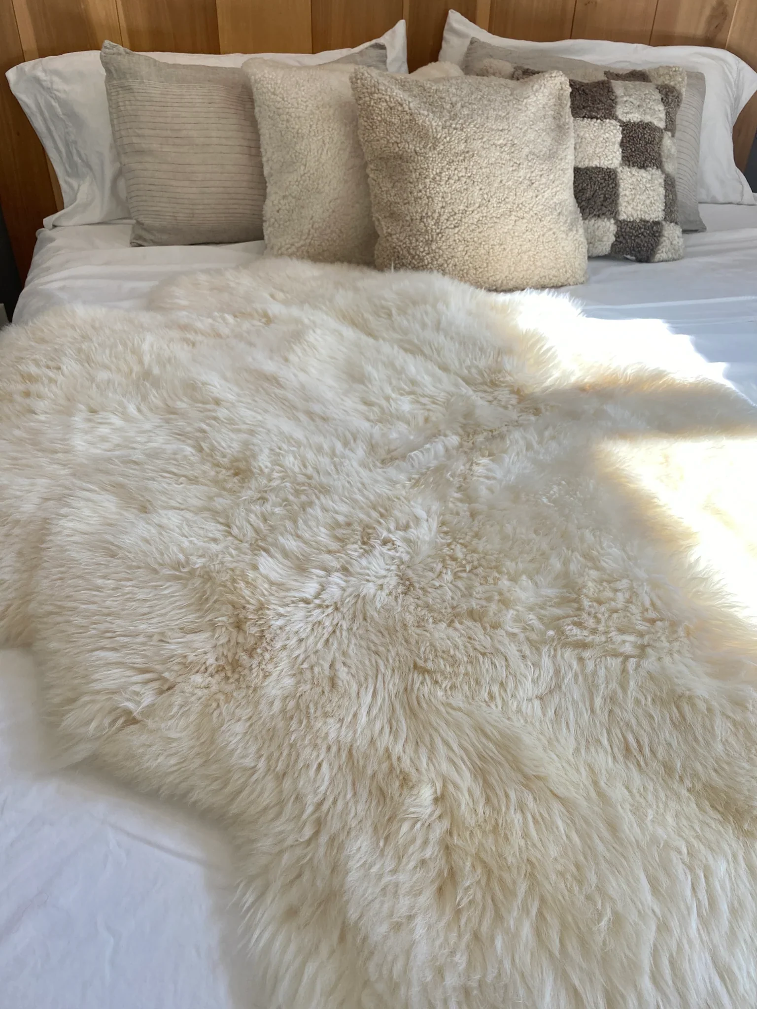 Plush Quad (4-Pelt) Ivory Sheepskin - Image 6