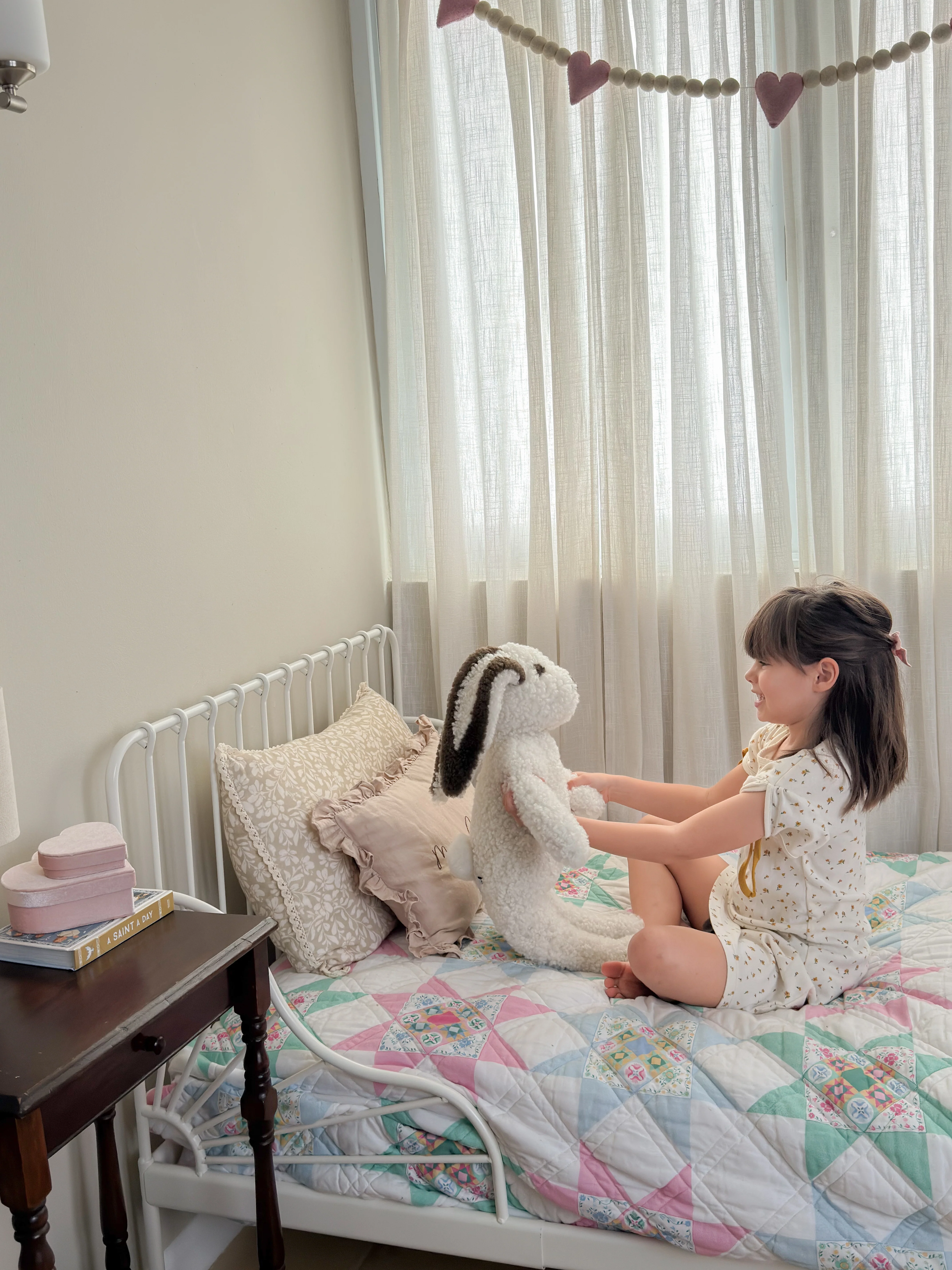 Clover: Shearling Sheepskin Bunny Stuffed with Wool - Image 5